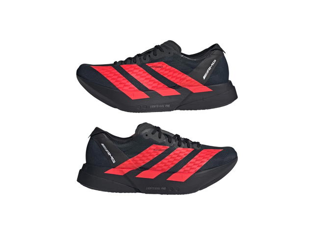 adidas adidas Adizero Adios Pro 4 Amg Shoes Core Black Lucid Red Cloud White - view 3