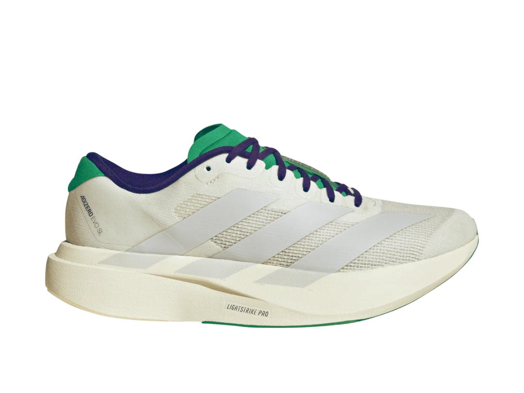 adidas adidas Adizero EVO SL White Tint Clear Grey Court Green