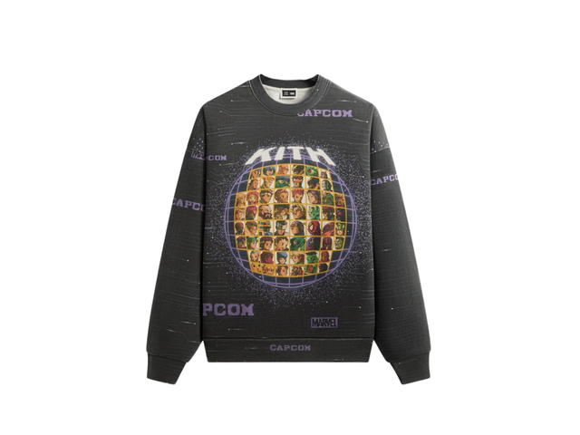 Kith Kith x Marvel vs. Capcom Character Select Vintage Nelson Crewneck Black - view 1