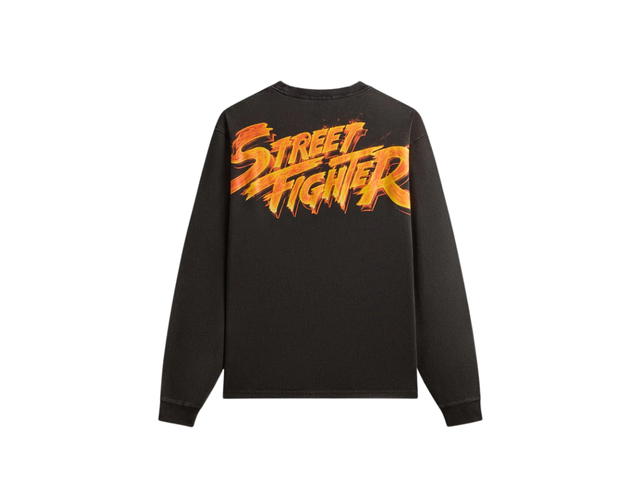Kith Kith Street Fighter Flame Vintage Long Sleeve Tee Black - view 2