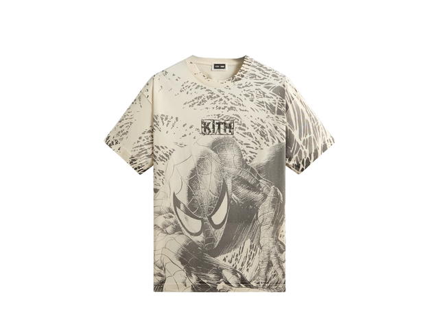 Kith Kith Spiderman All-Over Printed Vintage Tee Black - view 1