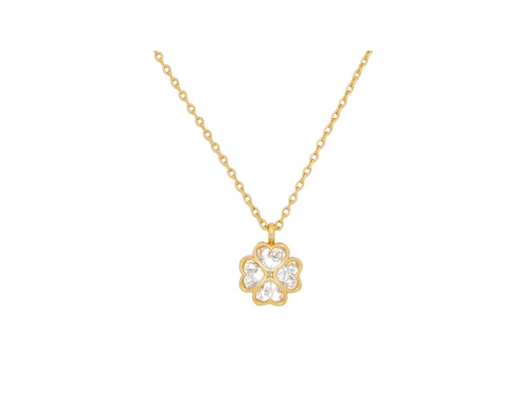 Katespade Katespade Something Sparkly Spade Mini Pendant Clear Gold