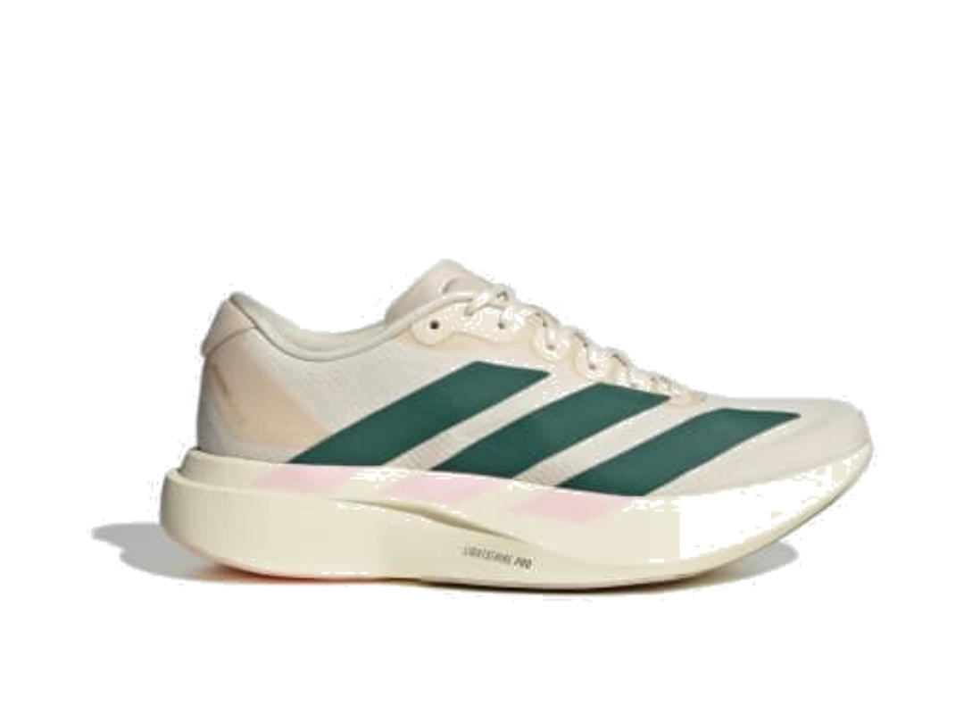 adidas adidas Adizero Evo Sl Running Shoes Wonder White Collegiate Green Clear Pink (Women's)