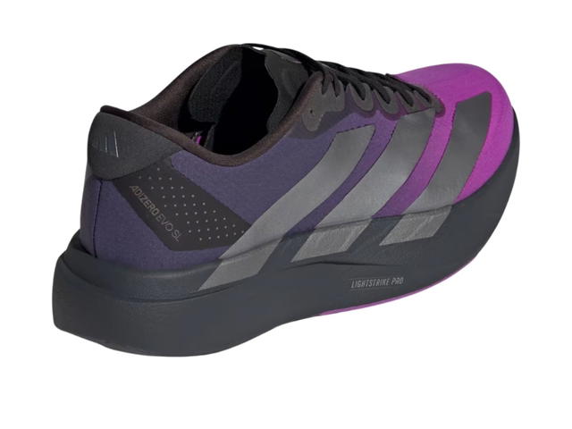 adidas adidas Adizero EVO SL Shoes Carbon Iron Metallic Shock Purple - view 3