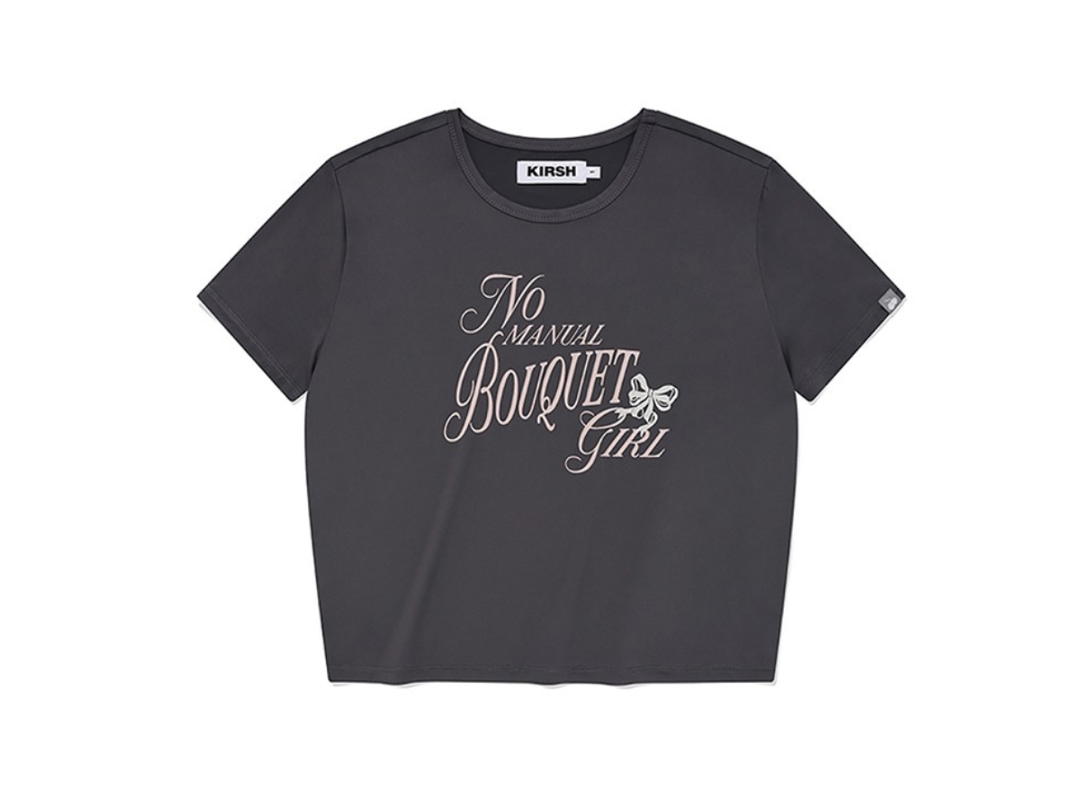 KIRSH KIRSH Bouquet Girl Graphic T-Shirt Charcoal