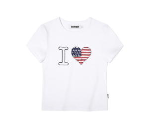 Buy KIRSH I Love Kirsh Crop T-Shirt White at Sasom – Authentic and Ready to Ship