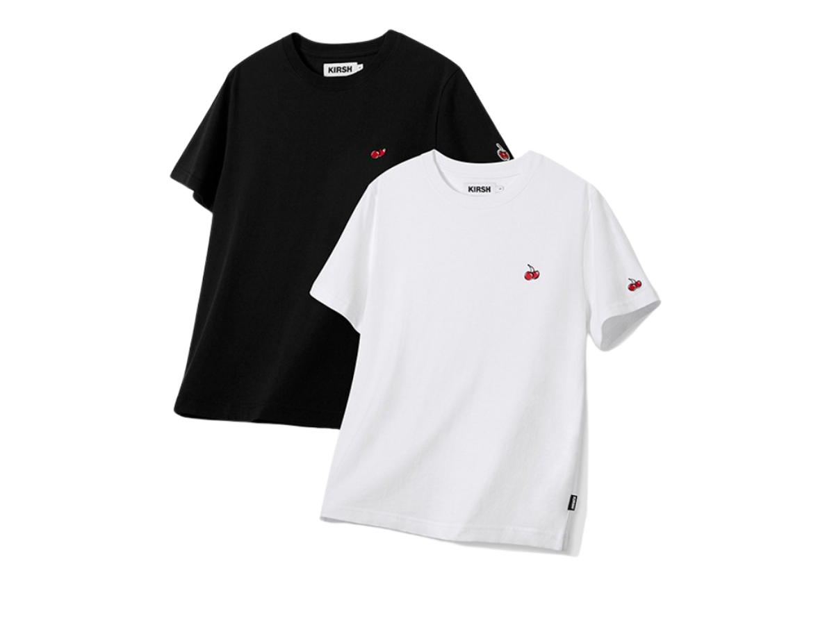 KIRSH KIRSH Small Cherry Standard T-Shirt 2 Pack White Black