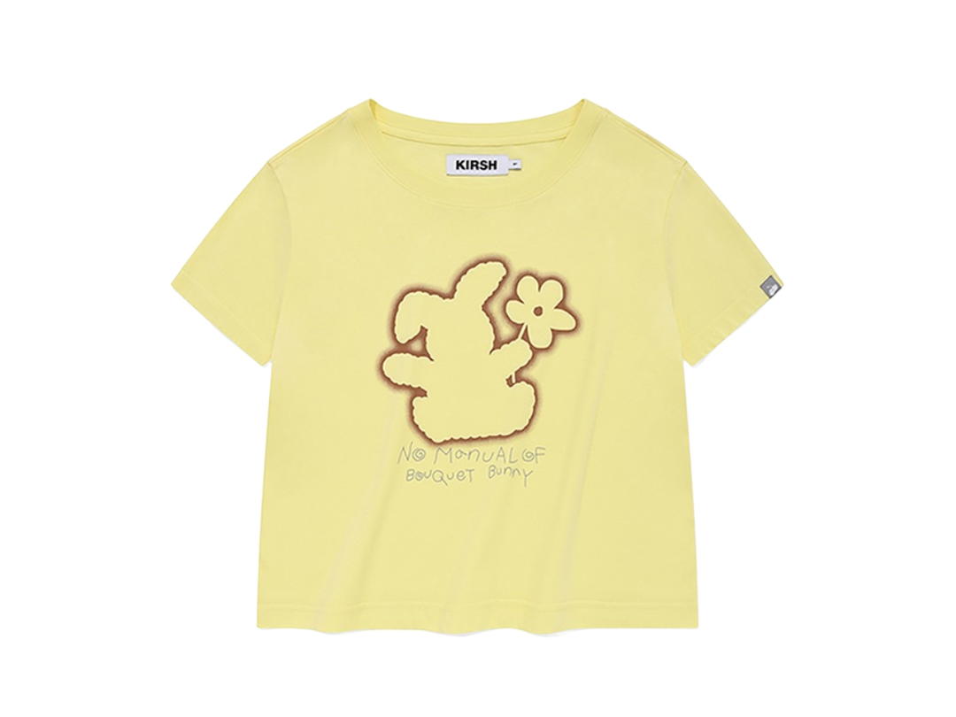 KIRSH KIRSH Witty Bunny Crop Modal T-Shirt Light Yellow