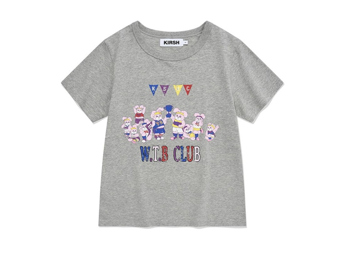 KIRSH KIRSH Witty Bunny Vintage Graphic T-Shirt Melange Gray