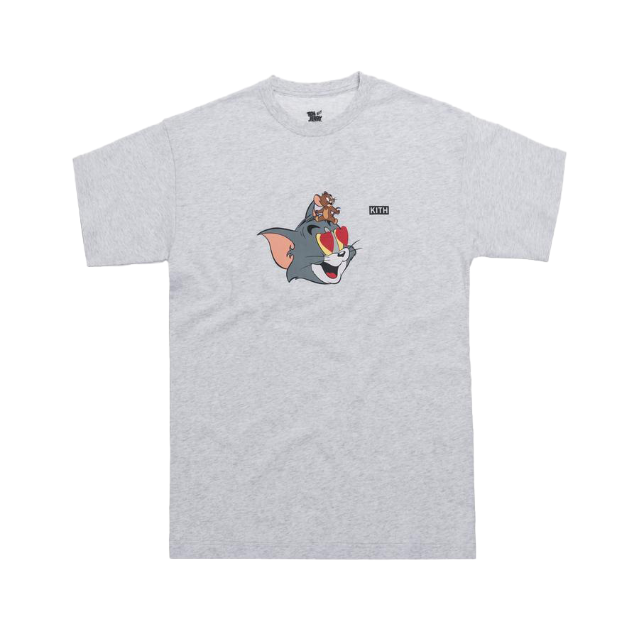 Kith Kith x Tom & Jerry Heart Tee Light Heather Grey