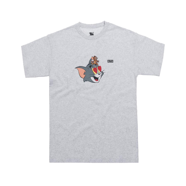Kith Kith x Tom & Jerry Heart Tee Light Heather Grey - view 1