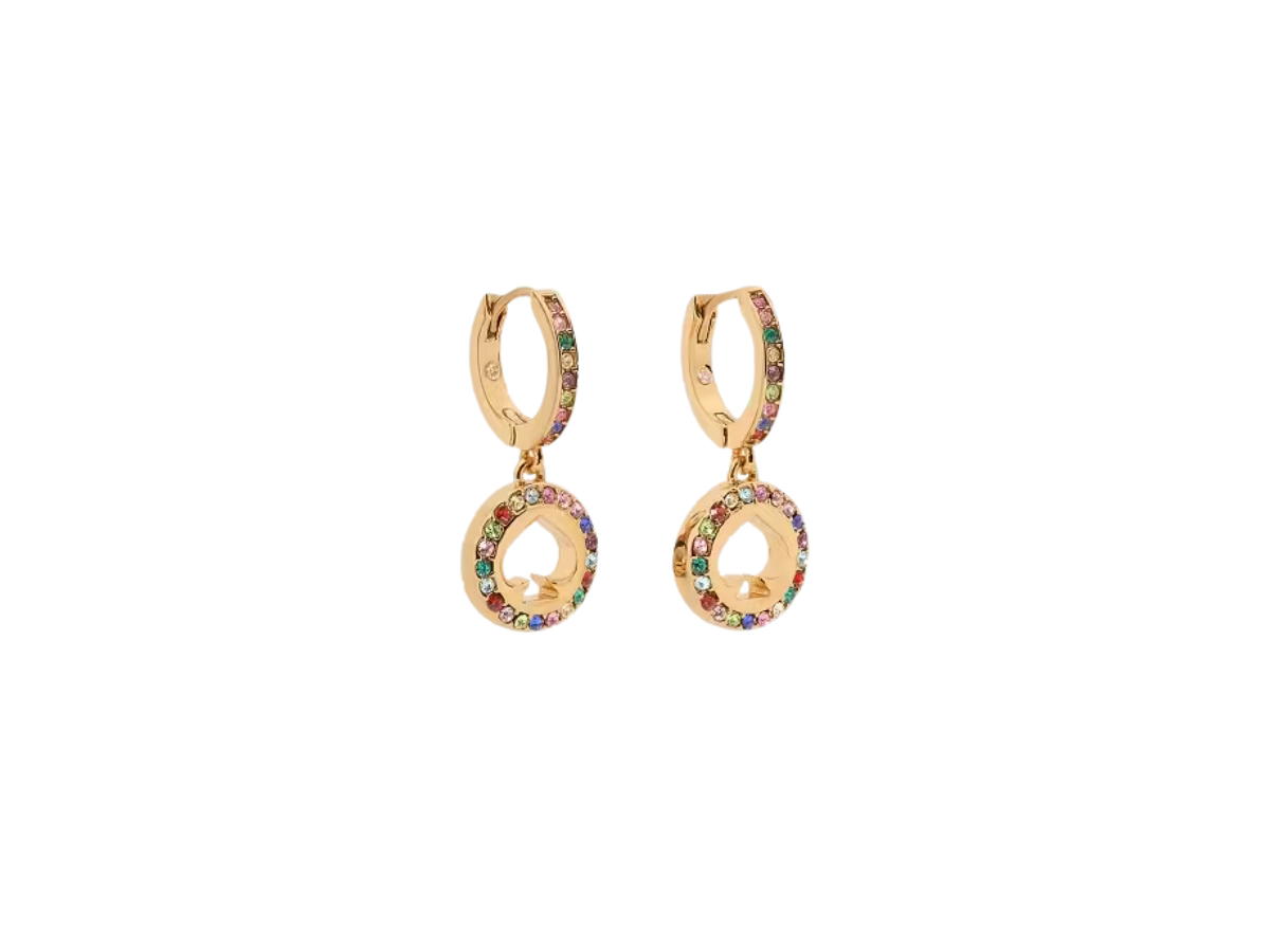 Kate Spade Kate Spade Spot The Spade Pave Halo Huggies Multi