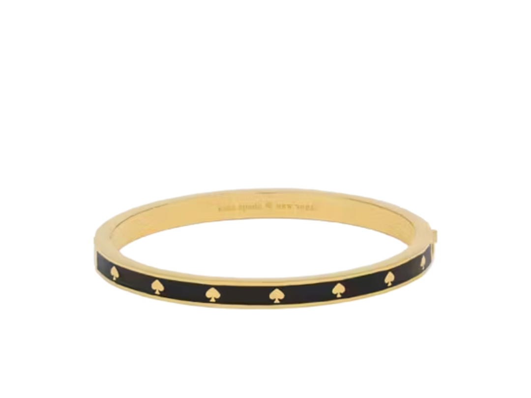 Katespade Katespade Spot The Spade Enamel Hinged Bangle Black