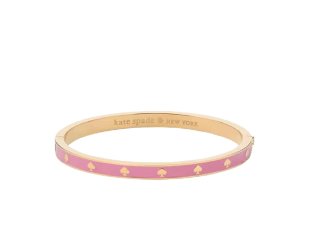 Katespade Katespade Spot The Spade Enamel Hinged Bangle Surf Pink
