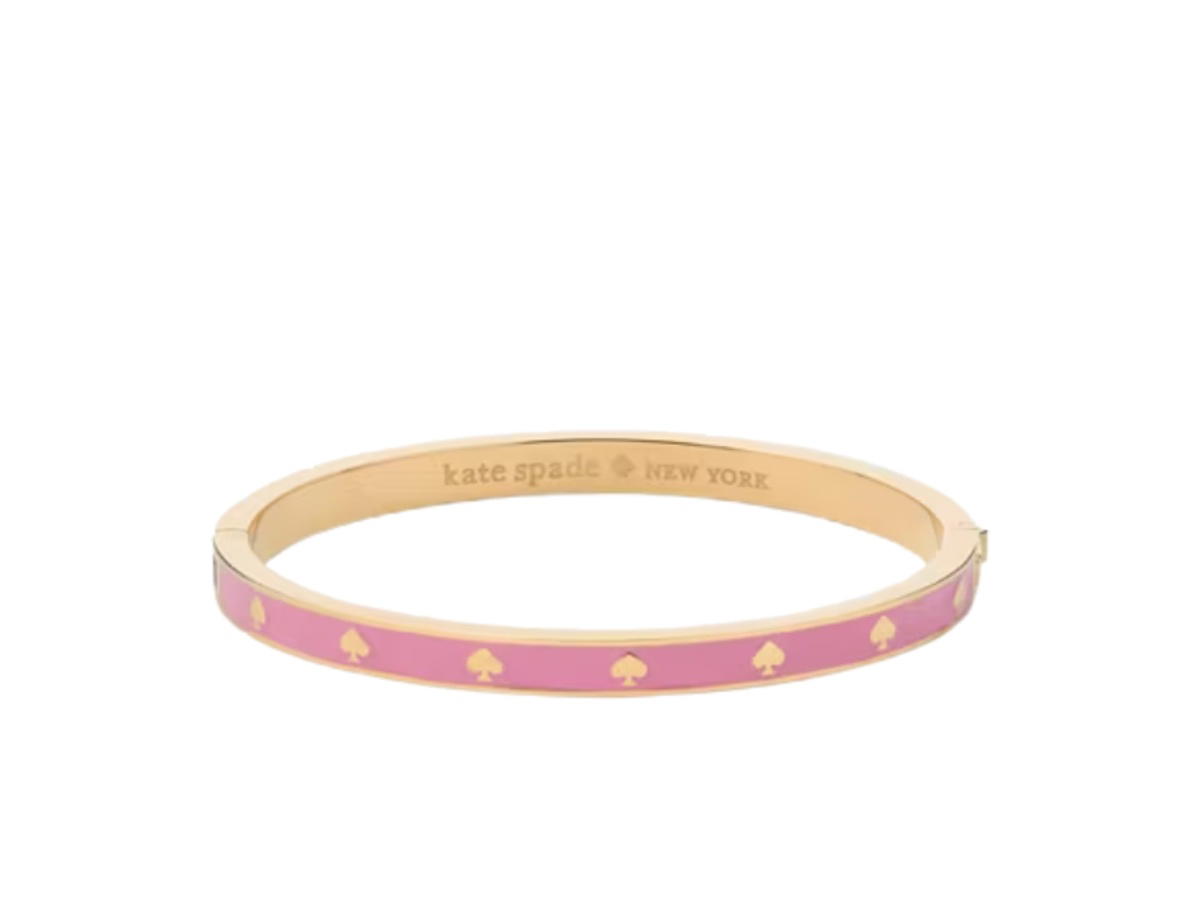 Katespade Katespade Spot The Spade Enamel Hinged Bangle Surf Pink