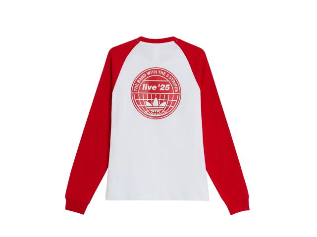 adidas adidas x Oasis Tour 3-Stripes Longsleeve Tee White - view 2