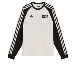 adidas X Oasis Tour Jacquard Stripe Jersey Long Sleeve Black Cream