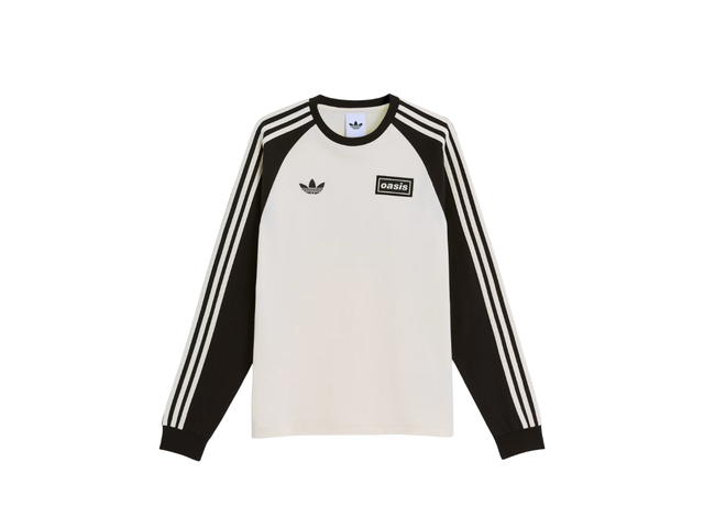 adidas adidas x Oasis Tour 3-Stripes Longsleeve Tee Cream White - view 1