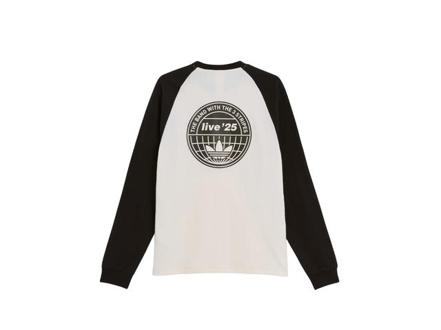 adidas adidas x Oasis Tour 3-Stripes Longsleeve Tee Cream White - view 2
