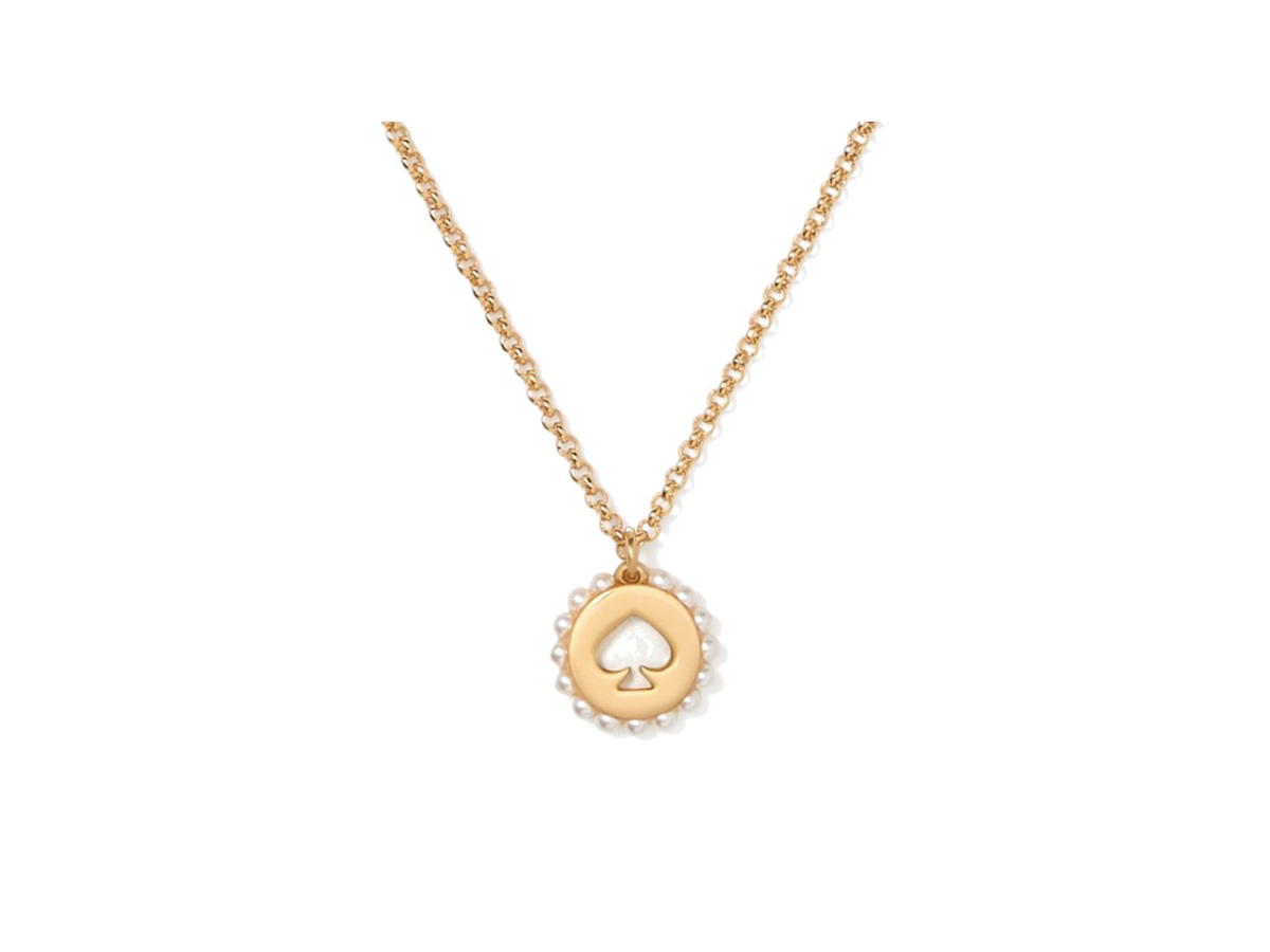 Kate Spade Kate Spade Pearl Halo Pendant Cream Gold