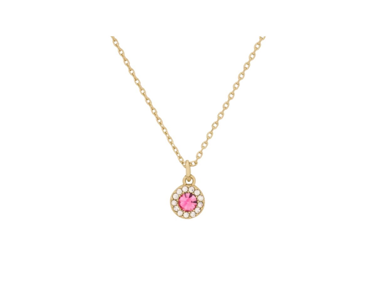 Kate Spade Kate Spade You're A Gem Pave Halo Pendant Light Pink