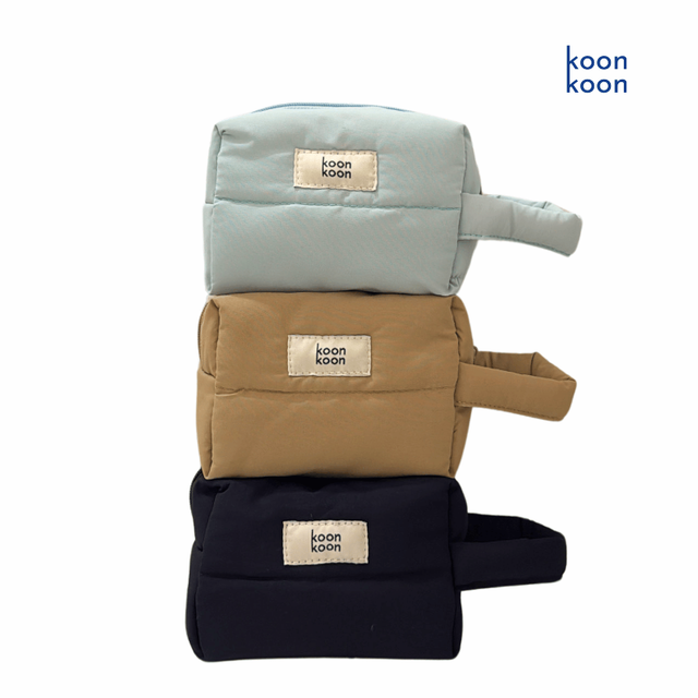 KOON KOON STUDIO KOON KOON กระเป๋าเครื่องสำอางค์ ผ้าไนลอน มีสายคล้องมือ สีครีม - view 2