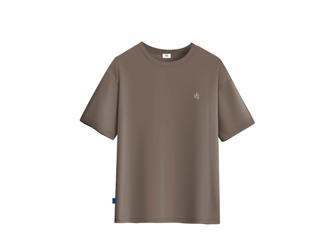 KOON KOON STUDIO KOON KOON เสื้อยืด รุ่น Back to basics ทรงโอเวอร์ไซส์ ไหล่ตกแบบพอดีไซส์ สีน้ำตาล