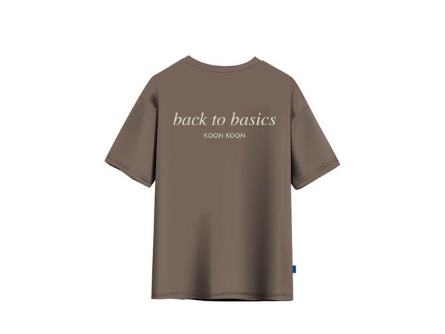 KOON KOON STUDIO KOON KOON เสื้อยืด รุ่น Back to basics ทรงโอเวอร์ไซส์ ไหล่ตกแบบพอดีไซส์ สีน้ำตาล - view 2