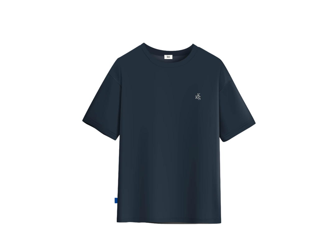 KOON KOON STUDIO KOON KOON เสื้อยืด รุ่น Back to basics ทรงโอเวอร์ไซส์ ไหล่ตกแบบพอดีไซส์ สีกรม