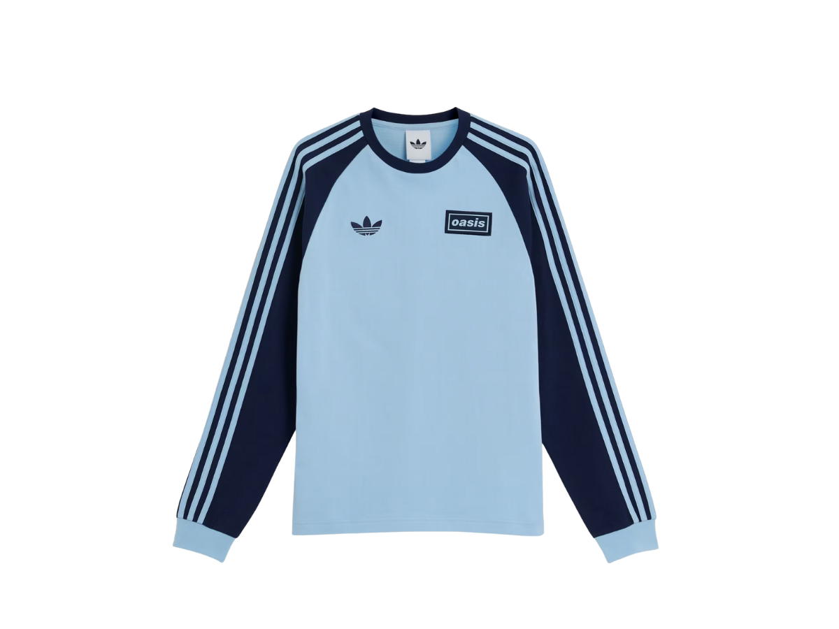 adidas adidas x Oasis Tour 3-Stripes Longsleeve Tee Clear Sky Night Indigo