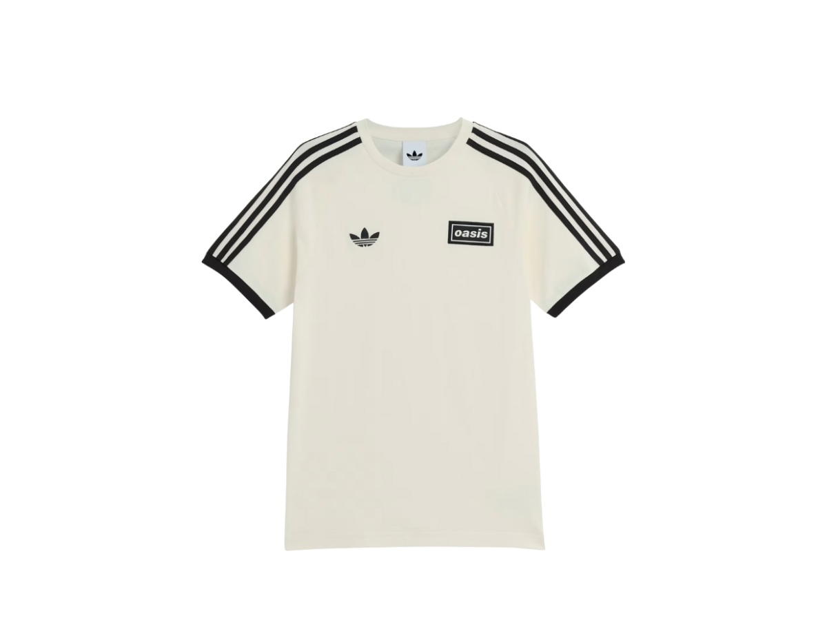 adidas adidas x Oasis Tour 3-Stripes T-Shirt Cream White