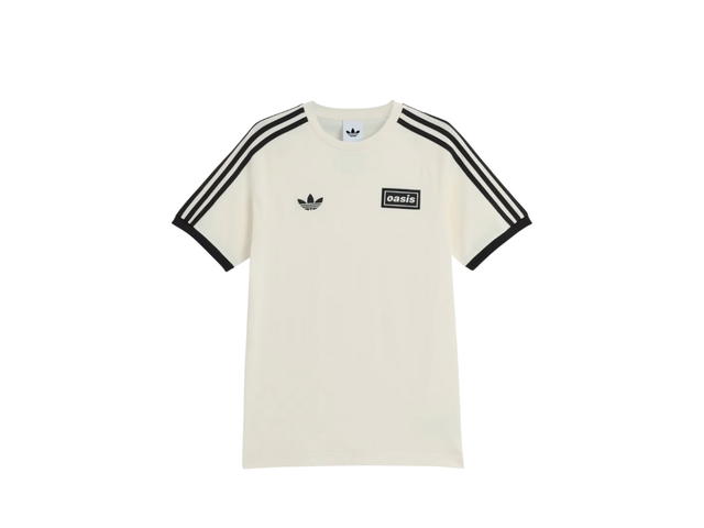 adidas adidas x Oasis Tour 3-Stripes T-Shirt Cream White - view 1