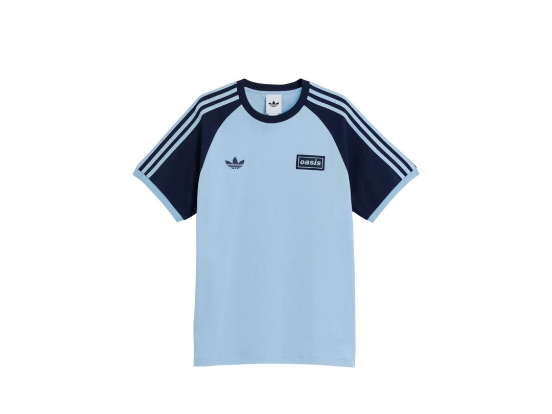 adidas adidas x Oasis Tour 3-Stripes T-Shirt Clear Sky Night Indigo