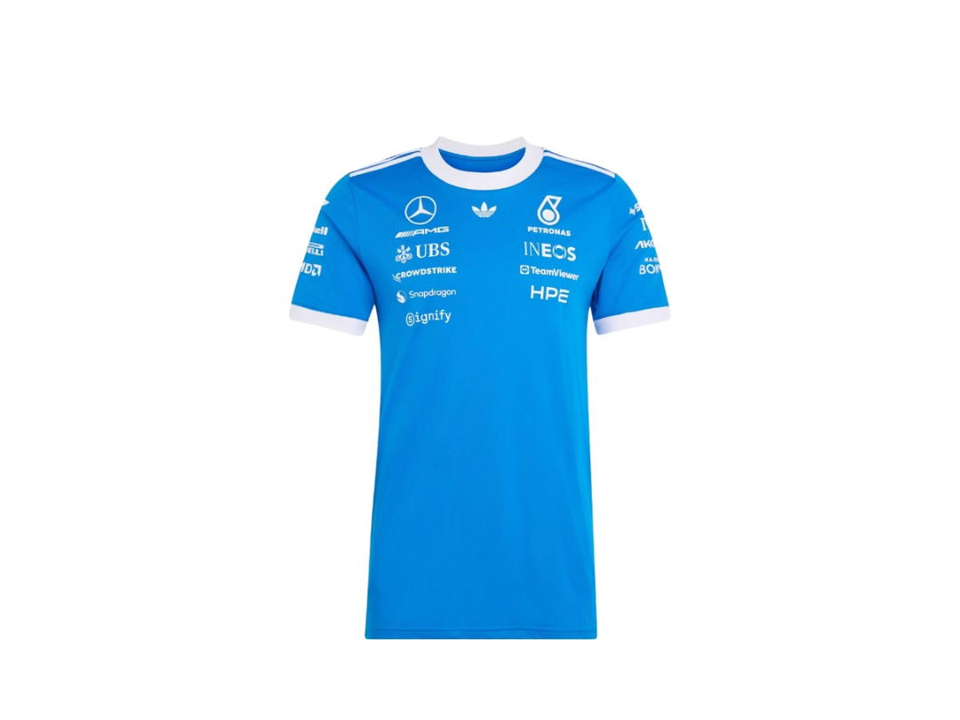 adidas adidas Mercedes-AMG Petronas Formula 1 Team Blue Wonder Driver Jersey Blue Bird White