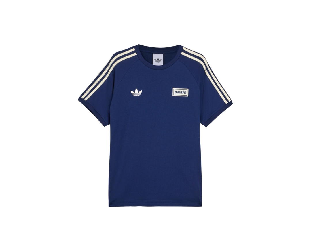 adidas adidas X Oasis Tour 3-Stripes T-shirt Night Indigo Cream White