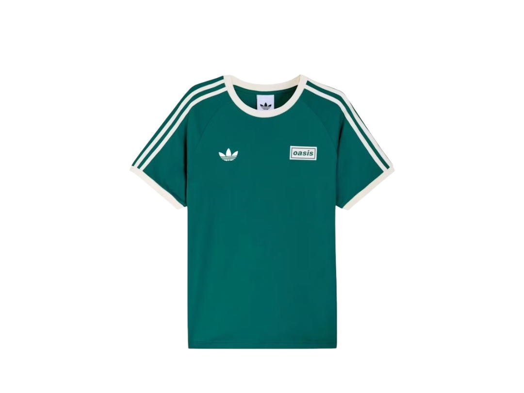 adidas adidas X Oasis Tour 3-Stripes T-shirt Collegiate Green Cream White