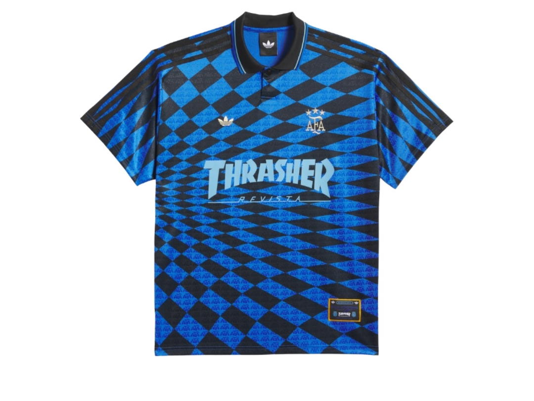 adidas adidas X Thrasher Argentina Jersey Black Blue