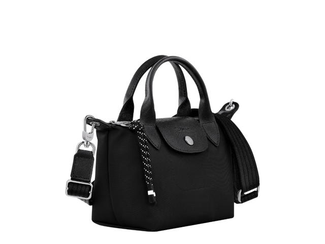 Longchamp Longchamp Le Pliage Energy Handbag XS In Recycled Polyamide Canvas With Silver Color Hardware Black - view 2