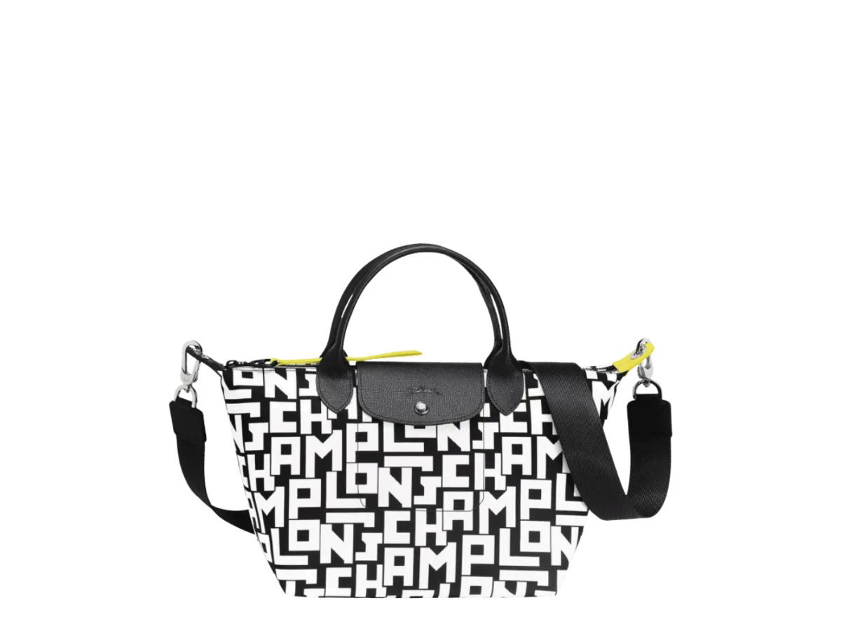 Longchamp Longchamp Le Pliage LGP Top Handle Bag S Black White