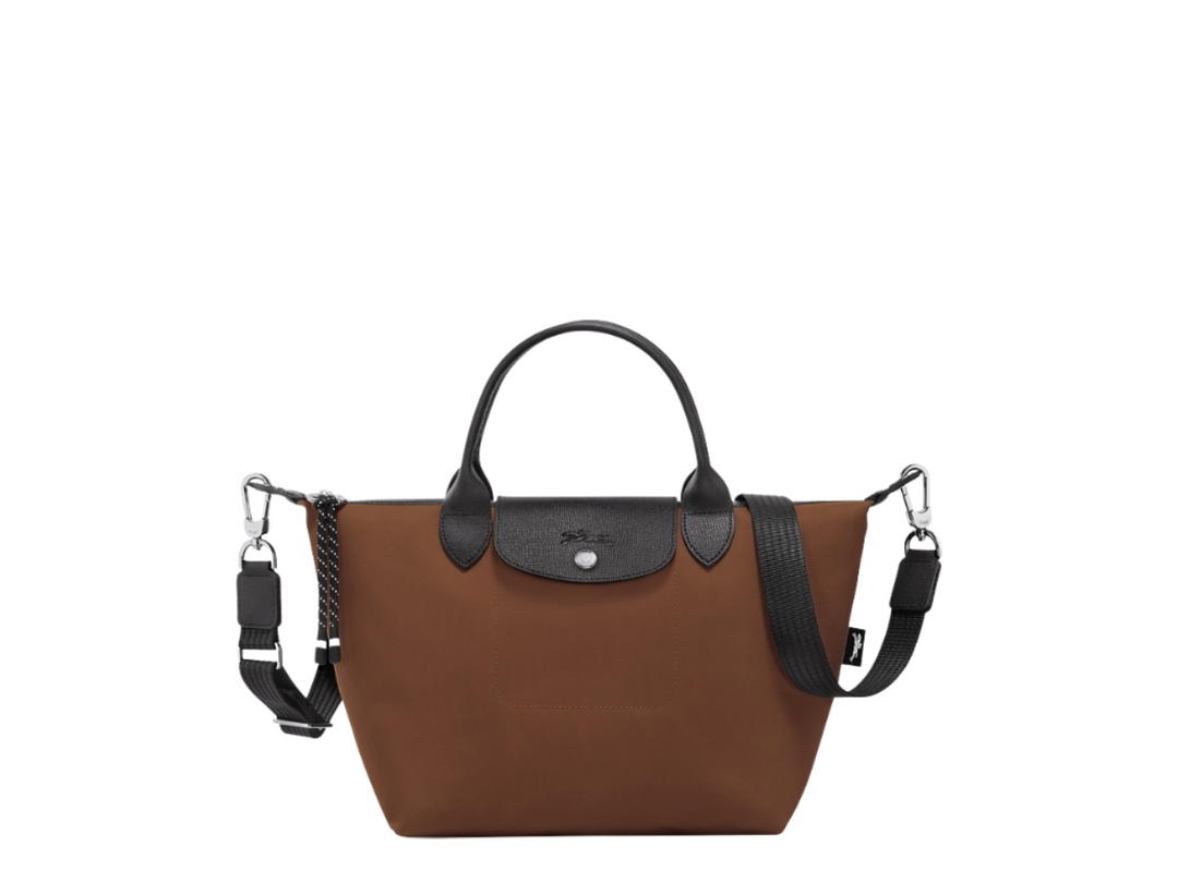Longchamp Longchamp Le Pliage Energy S Handbag In Chocolate Recycled Canvas