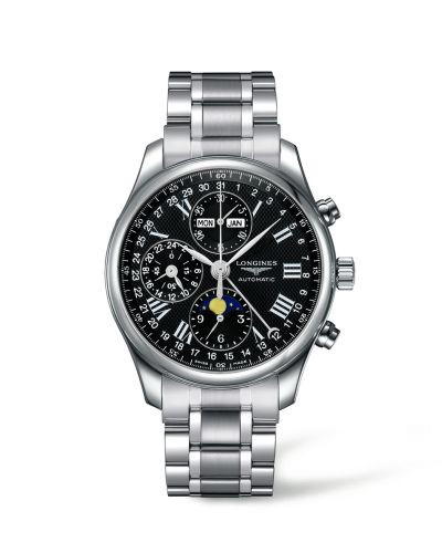 Longines Longines Master Collection 42 Chronograph Calendar Stainless Steel / Black-Roman / Bracelet