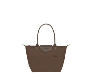 Buy Longchamp M Le Pliage Green Tote Bag In Terra Recycled canvas at Sasom – Authentic and Ready to Ship