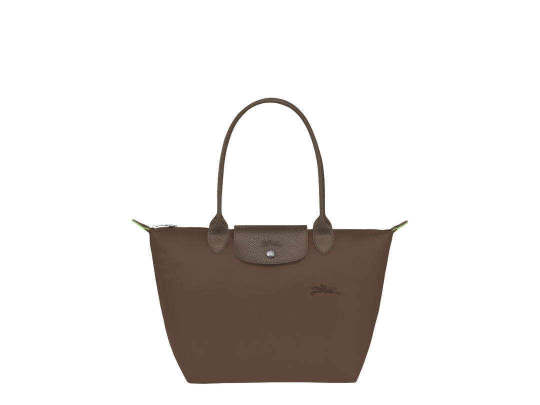 Longchamp Longchamp M Le Pliage Green Tote Bag In Terra Recycled canvas