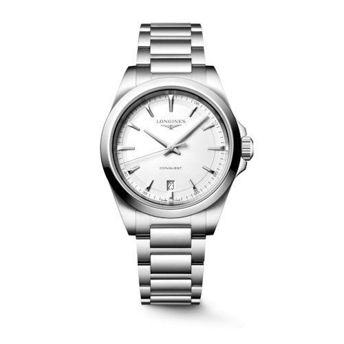 Longines Longines Conquest Quartz 38 Stainless Steel / White / Bracelet