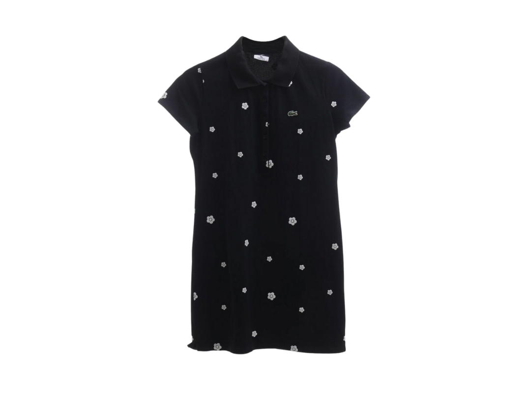 Lacoste Lacoste X Mary Quant Flower Print Polo Mini Dress Black