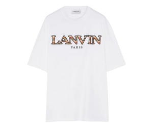 Buy Lanvin Classic Curb Embroidered T-Shirt Optical White at Sasom – Authentic and Ready to Ship