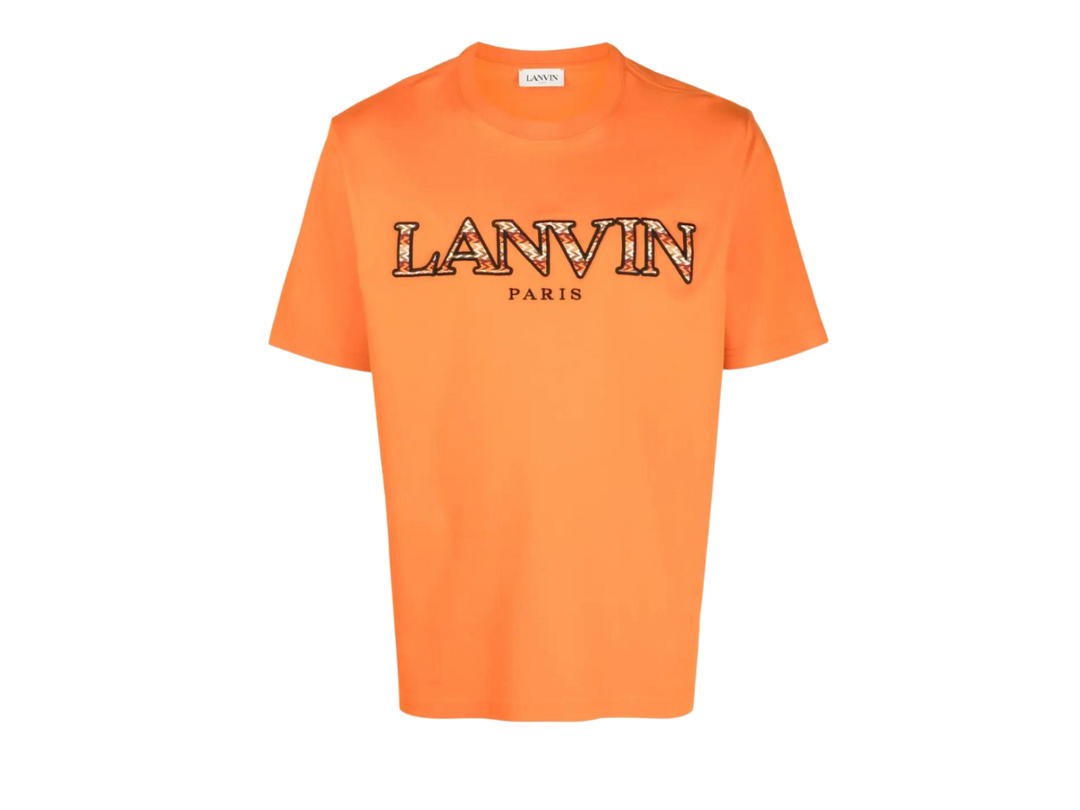 Lanvin Lanvin Logo-Patch T-Shirt Orange