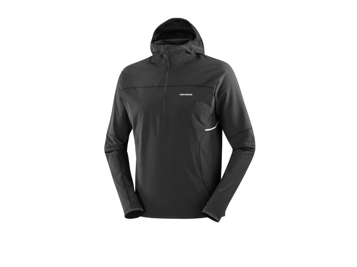 Salomon Salomon Sense Aero Hybrid Half Zip Hoodie Deep Black