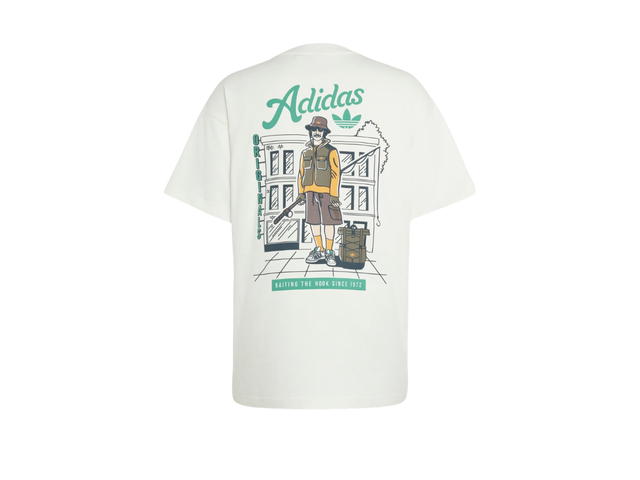 adidas adidas City Fishermen Graphic Oversized Tee Core White - view 1