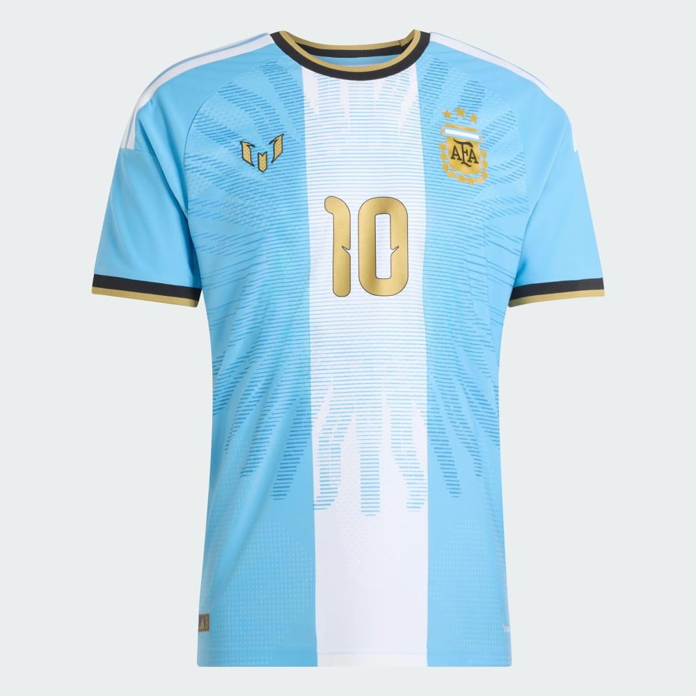 adidas adidas Argentina Messi 10 26 Authentic Jersey Light Blue